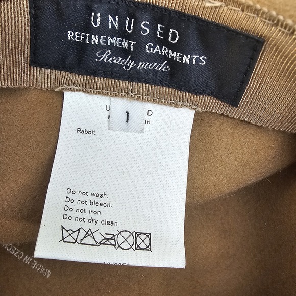 Unused Garments Floppy Hat Womens Brown Rabbit Fur Felt Wide Western Boho JAPAN‎ main image 9